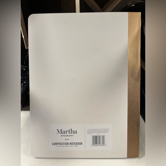 NWOT Martha Stewart Gold Flower Composition Notebook - Picture 3 of 3